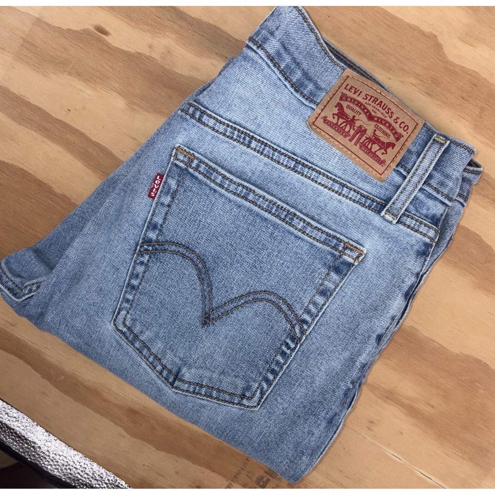 Levis Jeans Womens 30 Light Blue Denim Wedgie Straight Button Fly Premium 30x28‎